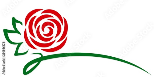 Symbol of red flower.