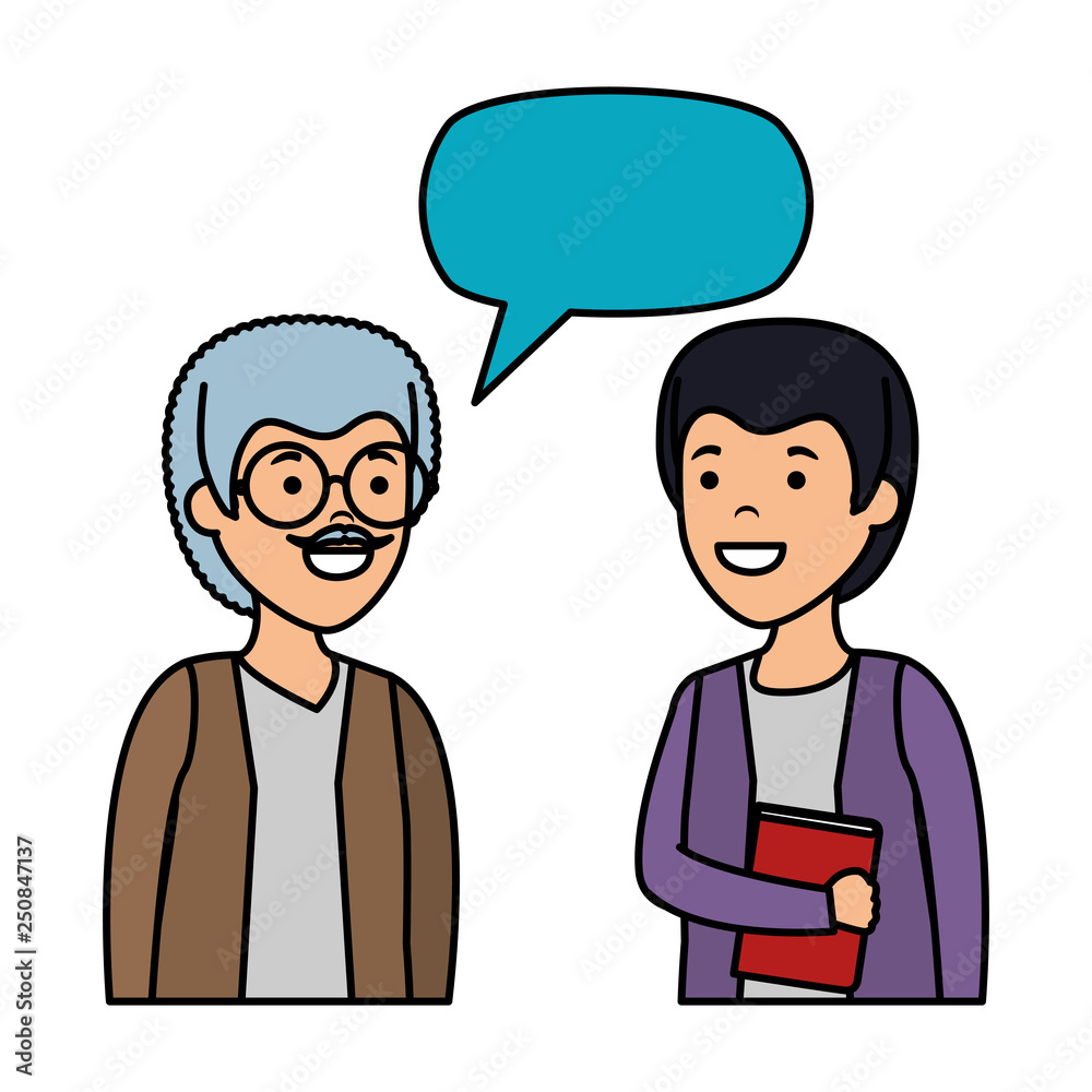 young couple men talking characters young couple men talking characters