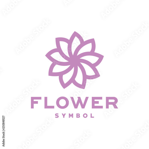 Creative Circle Flower Logo Vector Graphic Design