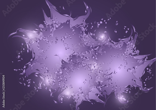 Abstract artistic background of the formation of spots. Paint splashes with drops. Bright modern creative background for trendy design. Vector illustration.