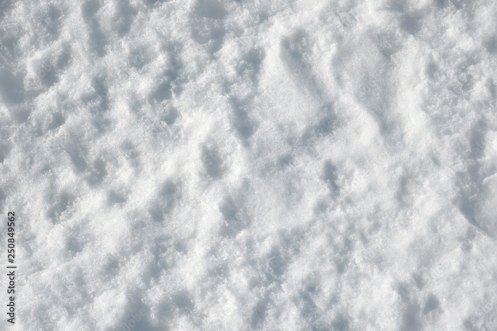 The texture of the snow cover