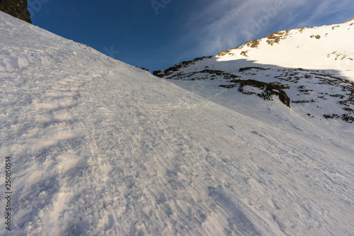 Winter trail to Teryho chata. High Tatras. Slovakia. photo