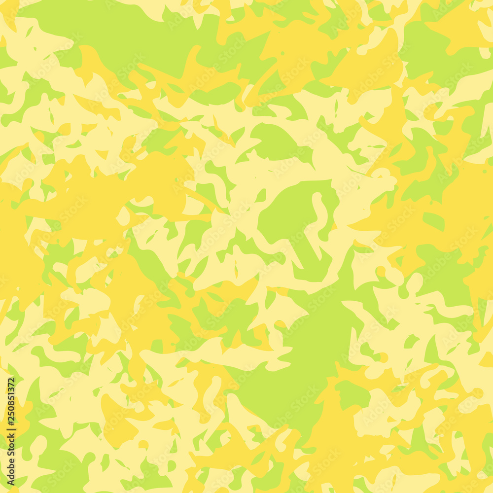Summer UFO camouflage of various shades of green and yellow colors