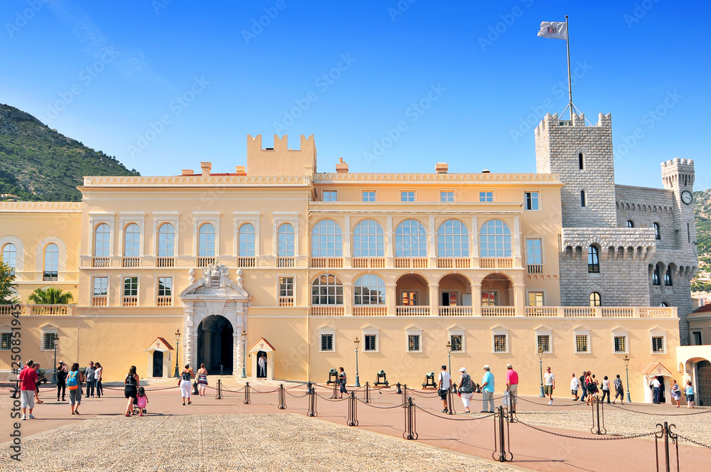 Princes Palace in Old Monaco, Monte Carlo City, Europe.