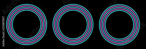 Pink and turquoise neon lig...