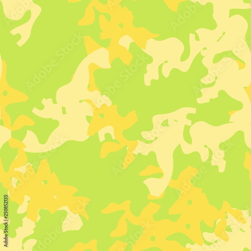 Summer UFO camouflage of various shades of green and yellow colors © Ko_Te