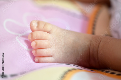 Close up of baby feet