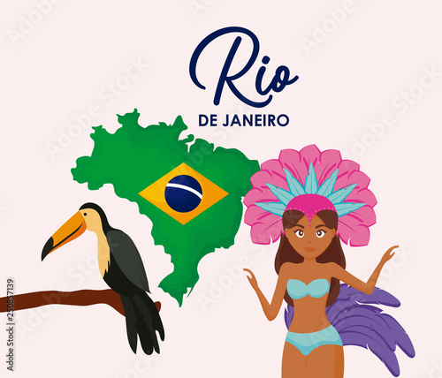 garota dancing of carnival rio janeiro