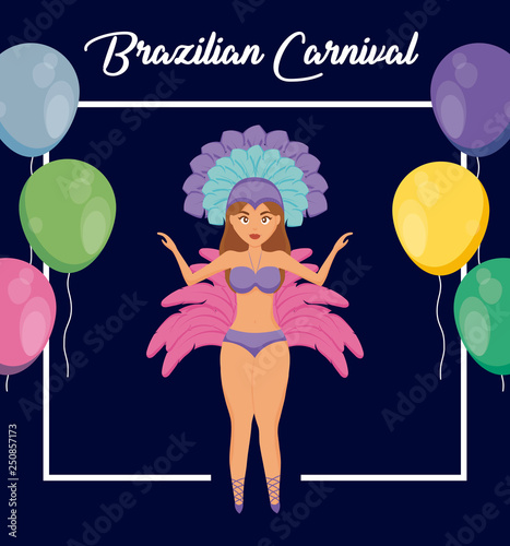 garota dancing of carnival rio janeiro