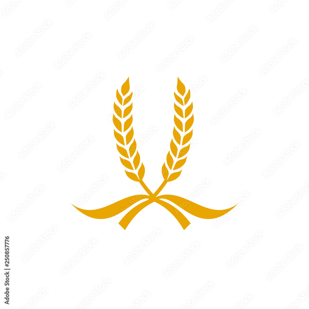 Wheat agriculture logo design vector icon Wheat agriculture logo design vector icon