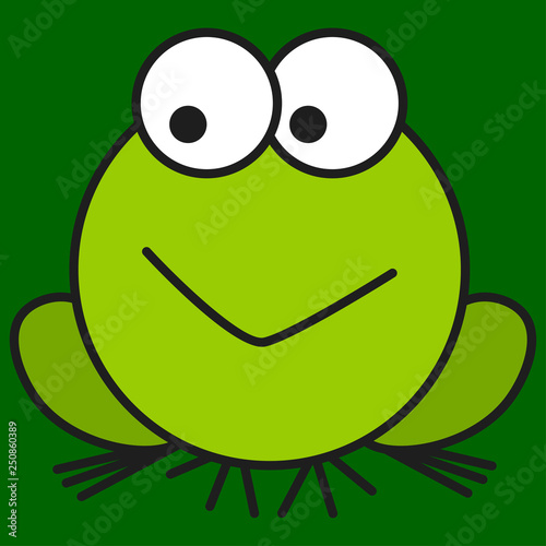 Frog in cartoon style