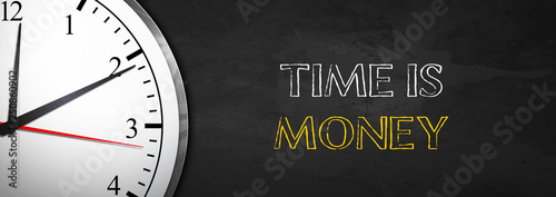 Blackboard Clock - Time is Money