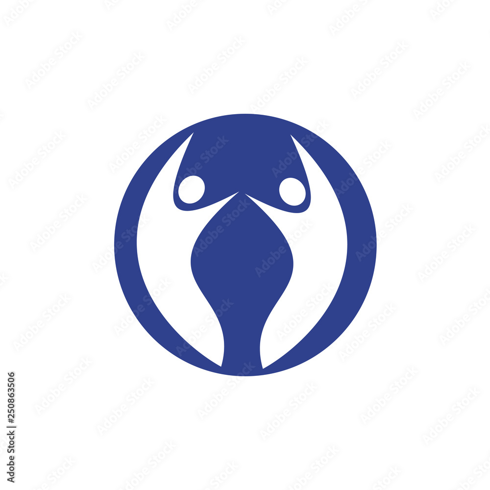 Obraz premium People logo design vector template