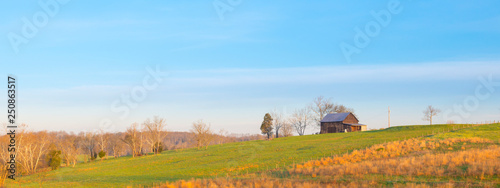 Sunrise with Barn photo