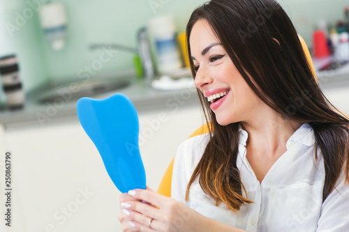 Young female at dentist office