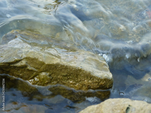 Stone in water