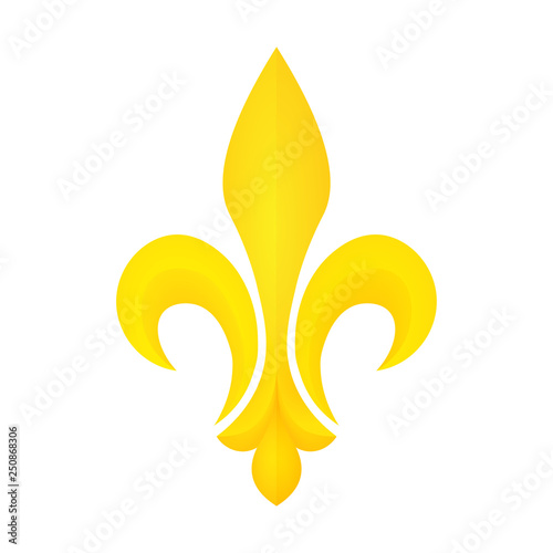 Golden Fleur-de-lis symbol