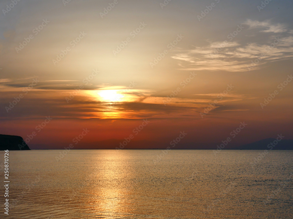golden sunset sea