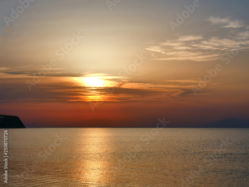golden sunset sea