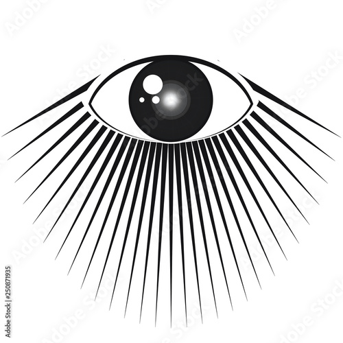 All seeing eye with rays of light