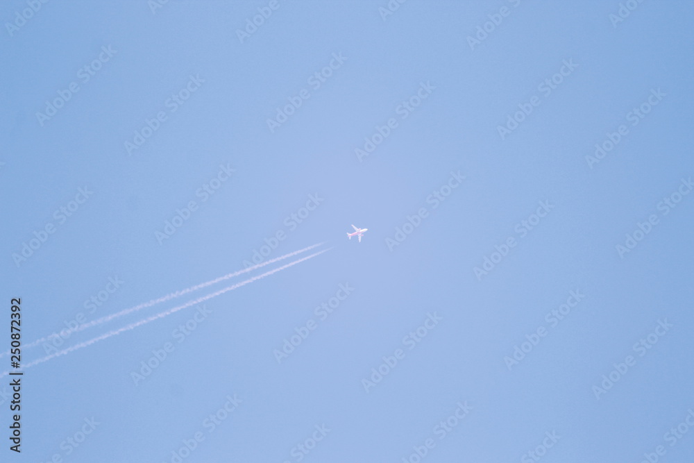 Little plane on the blue sky. Little plane on the blue sky.