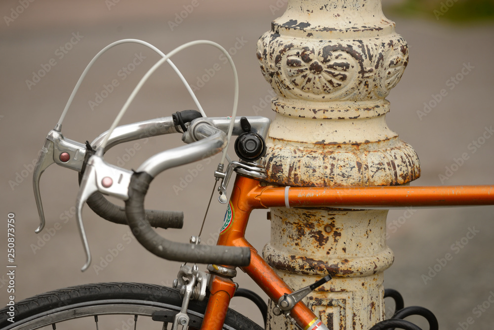 Bicycles parked and locked in different places in the center of the city of Vitoria-Gasteiz (Alava) Basque Country, Spain. Bicycles parked and locked in different places in the center of the city of Vitoria-Gasteiz (Alava) Basque Country, Spain.