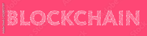 Blockchain headline logo design 