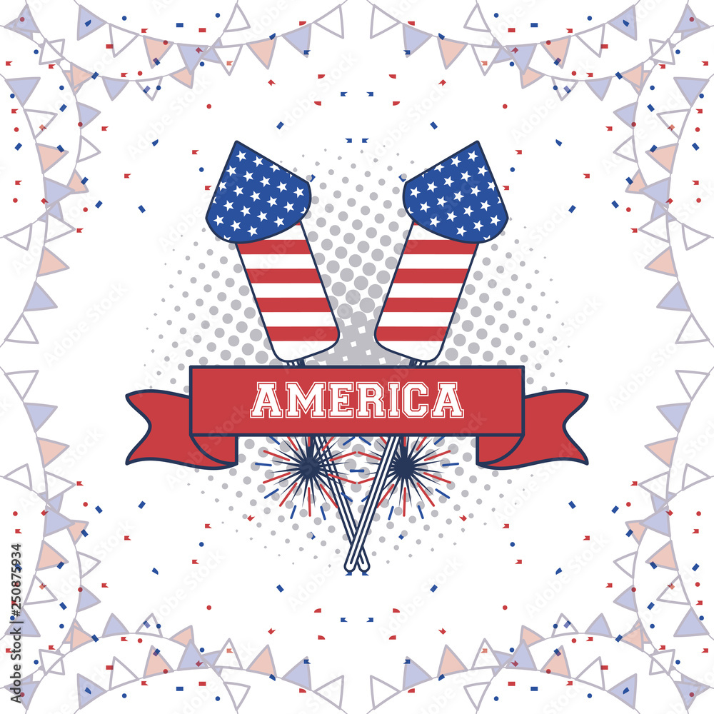 Obraz premium United States of America poster