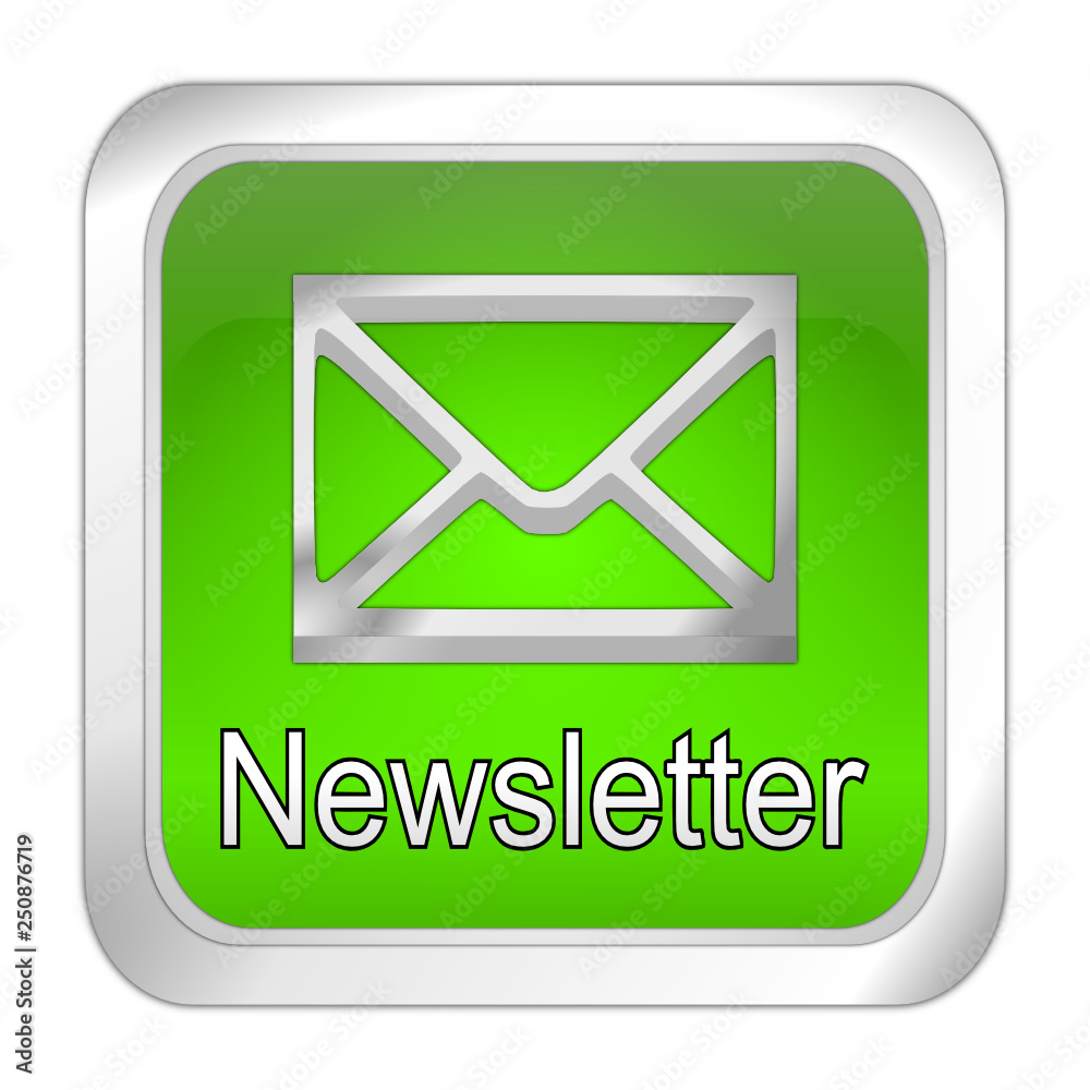 Newsletter Button - 3D illustration Newsletter Button - 3D illustration