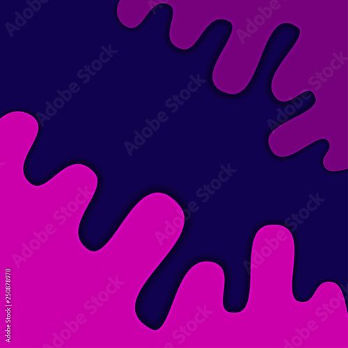 Colored paper waves  3D abstract  geometric background texture layers of depth in shades of pink  blue  purple. Paper cut style.