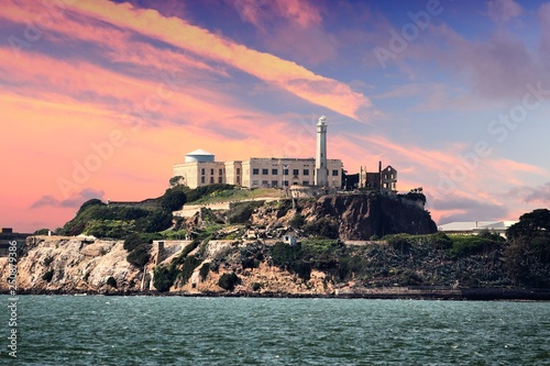 Alcatraz sunset photo