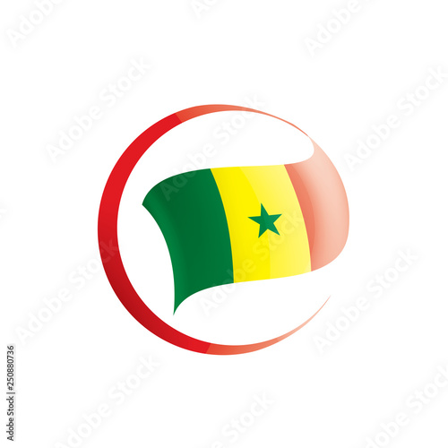 Senegal flag, vector illustration on a white background Free Download Senegal flag, vector illustration on a white background - GFXLoad