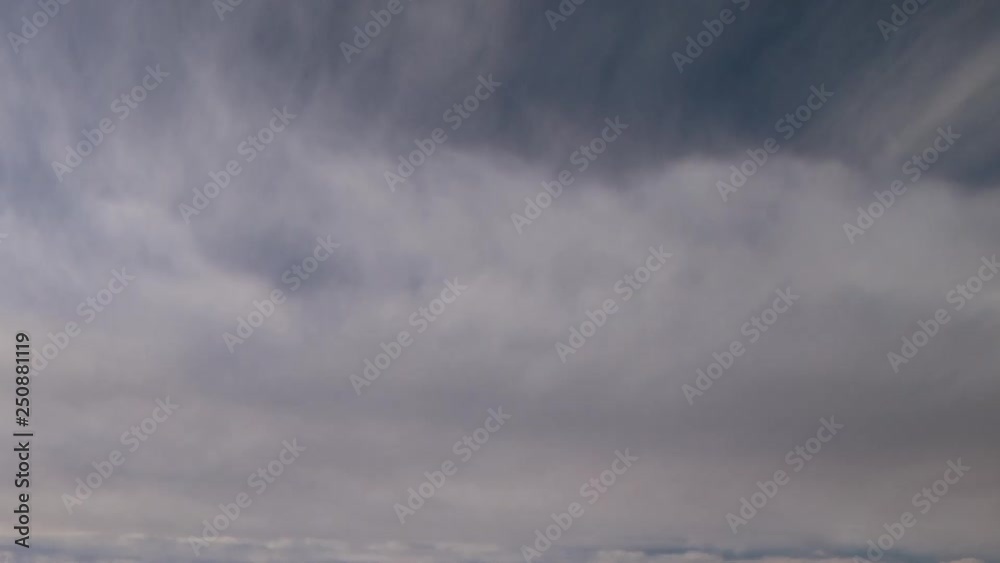 Russia, time lapse. Formation and rapid movement of white clouds of different shapes in the blue sky in late spring at sunset. Russia, time lapse. Formation and rapid movement of white clouds of different shapes in the blue sky in late spring at sunset.