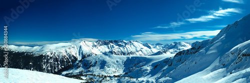 panorama of snowy mountains