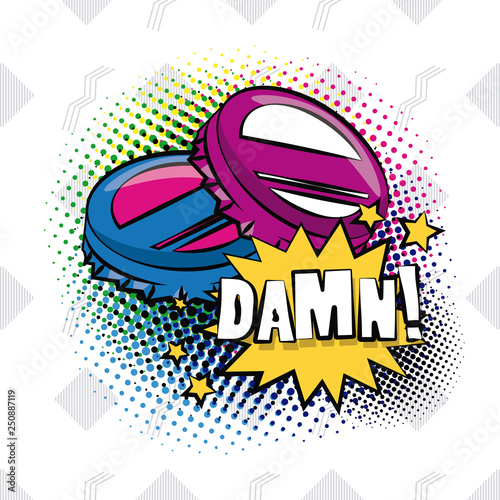 Pop art damn cartoons