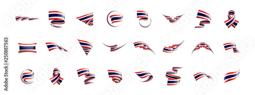 Thailand flag, vector illustration on a white background