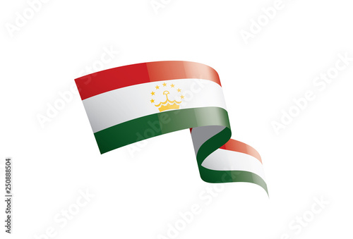 Tajikistan flag, vector illustration on a white background Free Download Tajikistan flag, vector illustration on a white background - GFXLoad