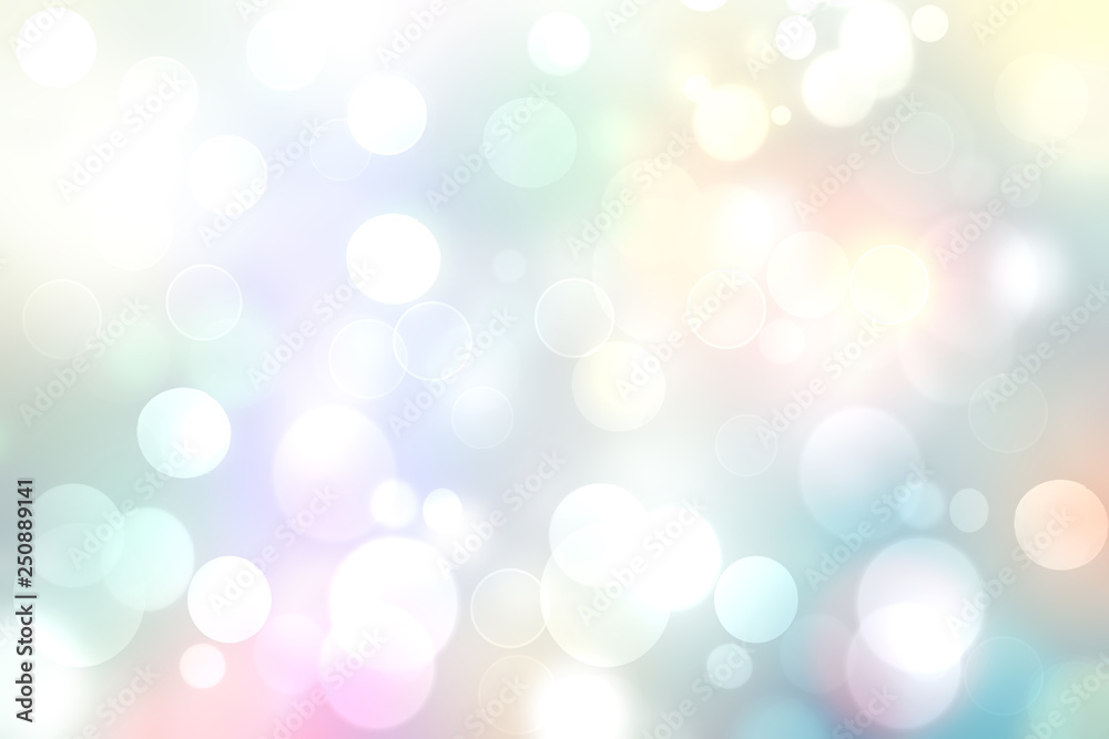 Abstract pastel vivid summer bokeh in soft color style background with free space for text. Beautiful texture.