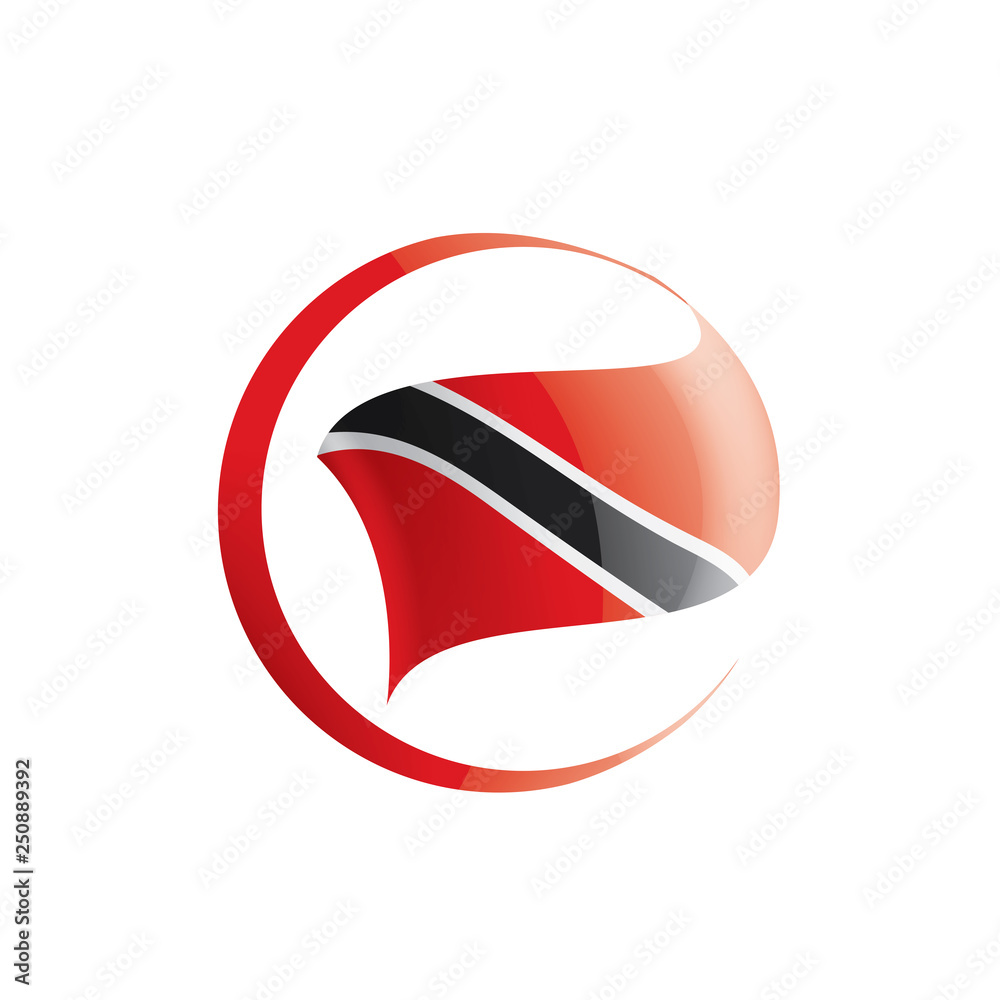 trinidad and tobago flag, vector illustration on a white background trinidad and tobago flag, vector illustration on a white background