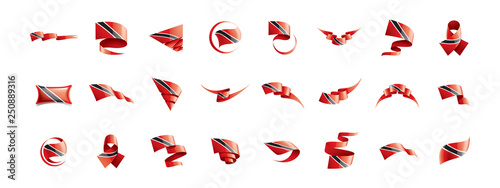 trinidad and tobago flag, vector illustration on a white background