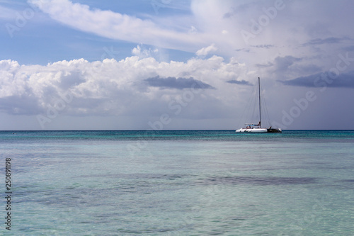 catamaran at sea, dominican republic