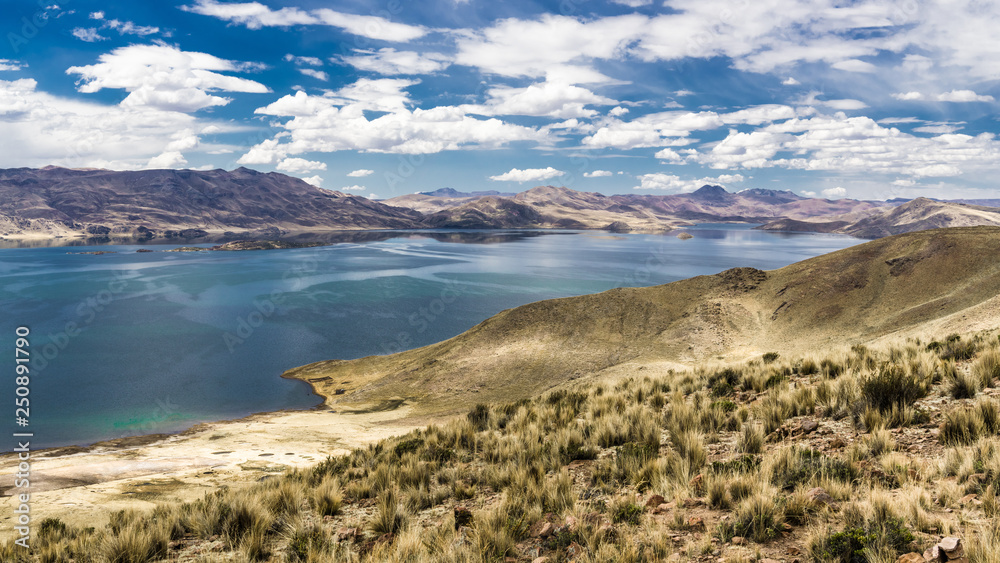 Lagunillas lake in the heart of the Andes