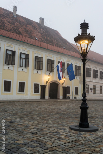 Banski Dvori building, seat of the Croatian Government, St. Mark's Square, Upper Town, Zagreb, Croatia photo