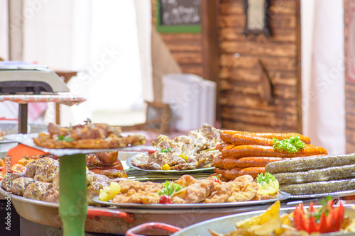 Fényképezés Traditional Hungarian pig slaughter dishes