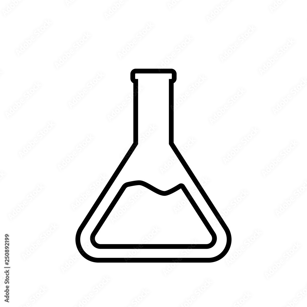beaker tube vector icon. Chemistry or pharmacy symbol beaker tube vector icon. Chemistry or pharmacy symbol