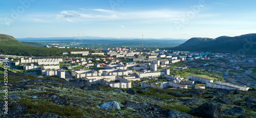 Panorama of Kirovsk in the summer