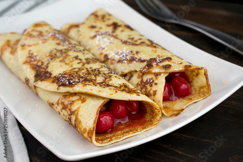  Cherry Filled Crepes © Candice Bell