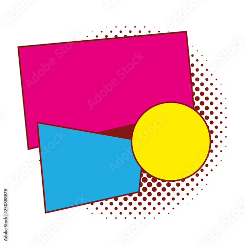 geometrics figures and colors label