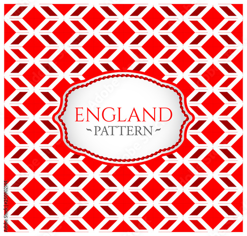 England Pattern, Seamless Background texture and emblem with the colors of the flag of England