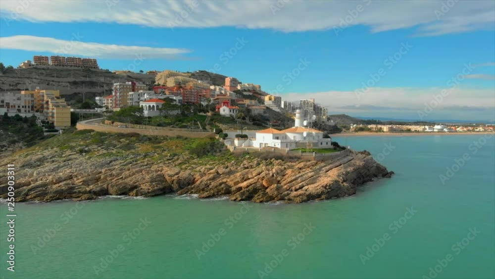Aerial view of the Cullera lighthouse, Valencia. Spain Aerial view of the Cullera lighthouse, Valencia. Spain